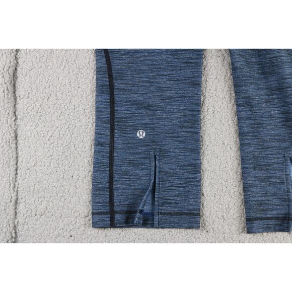 Lululemon Athletica Womens 4 Blue Gather & Crow Crop Limitless Slop Stripe Yoga - Picture 4 of 8